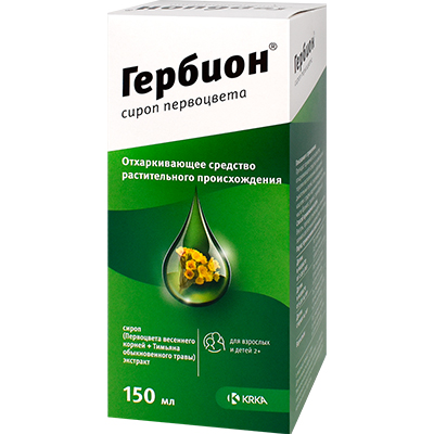 Гербион сироп первоцвета фл. 150мл при кашле