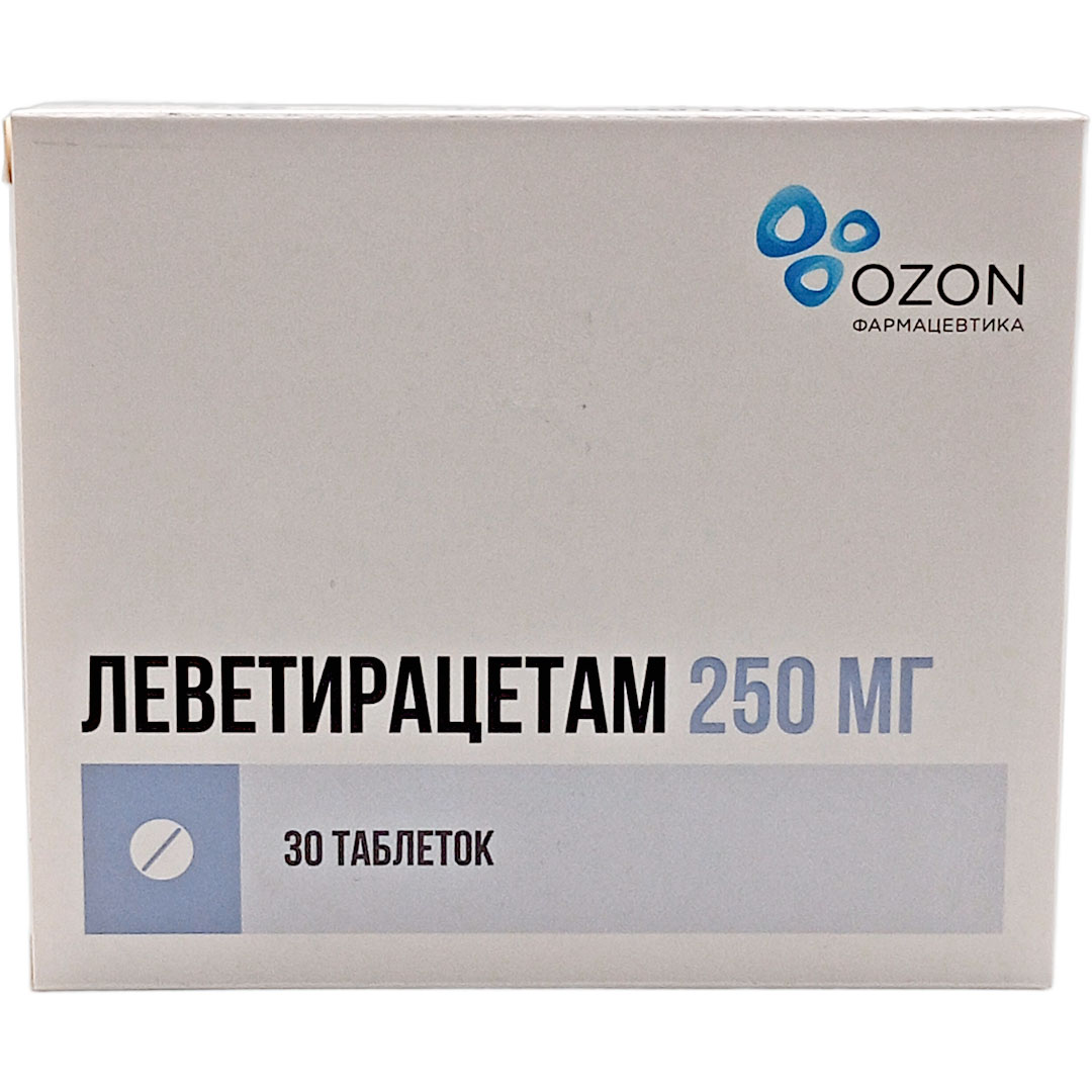 Леветирацетам таб. 250мг №30 противоэпилептическое Рх (Озон)