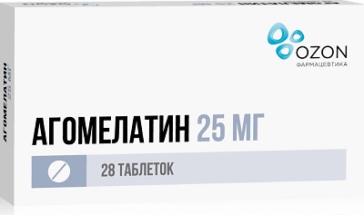 Агомелатин таб. 25мг №28 антидепрессант Рх (Озон)