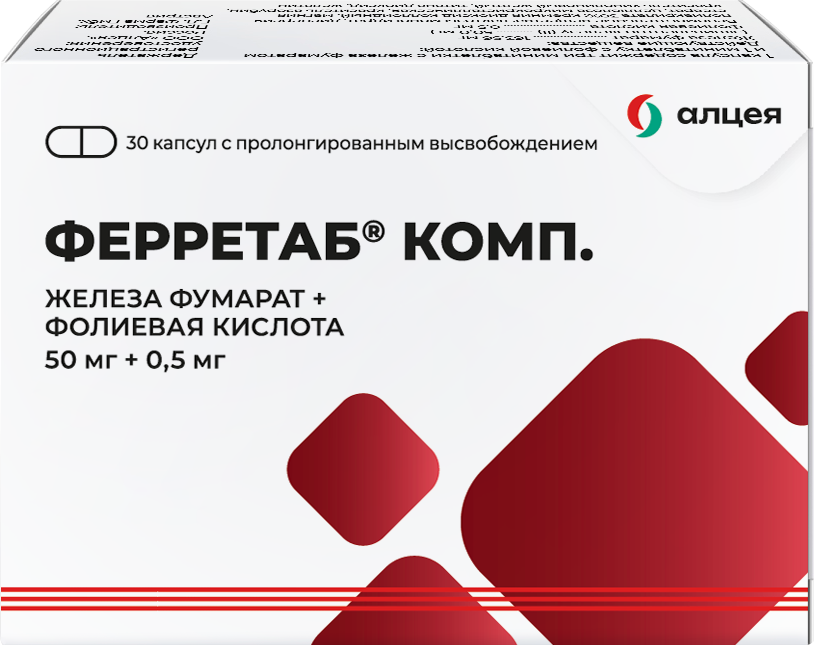 Ферретаб комп. капс. №30 при анемии Рх