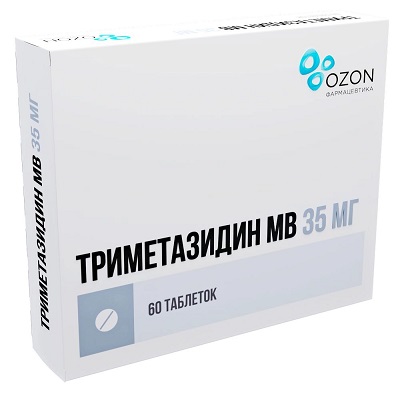 Триметазидин МВ таб. 35мг №60 при ишемич.болезни(стенокардии) Рх (Озон)