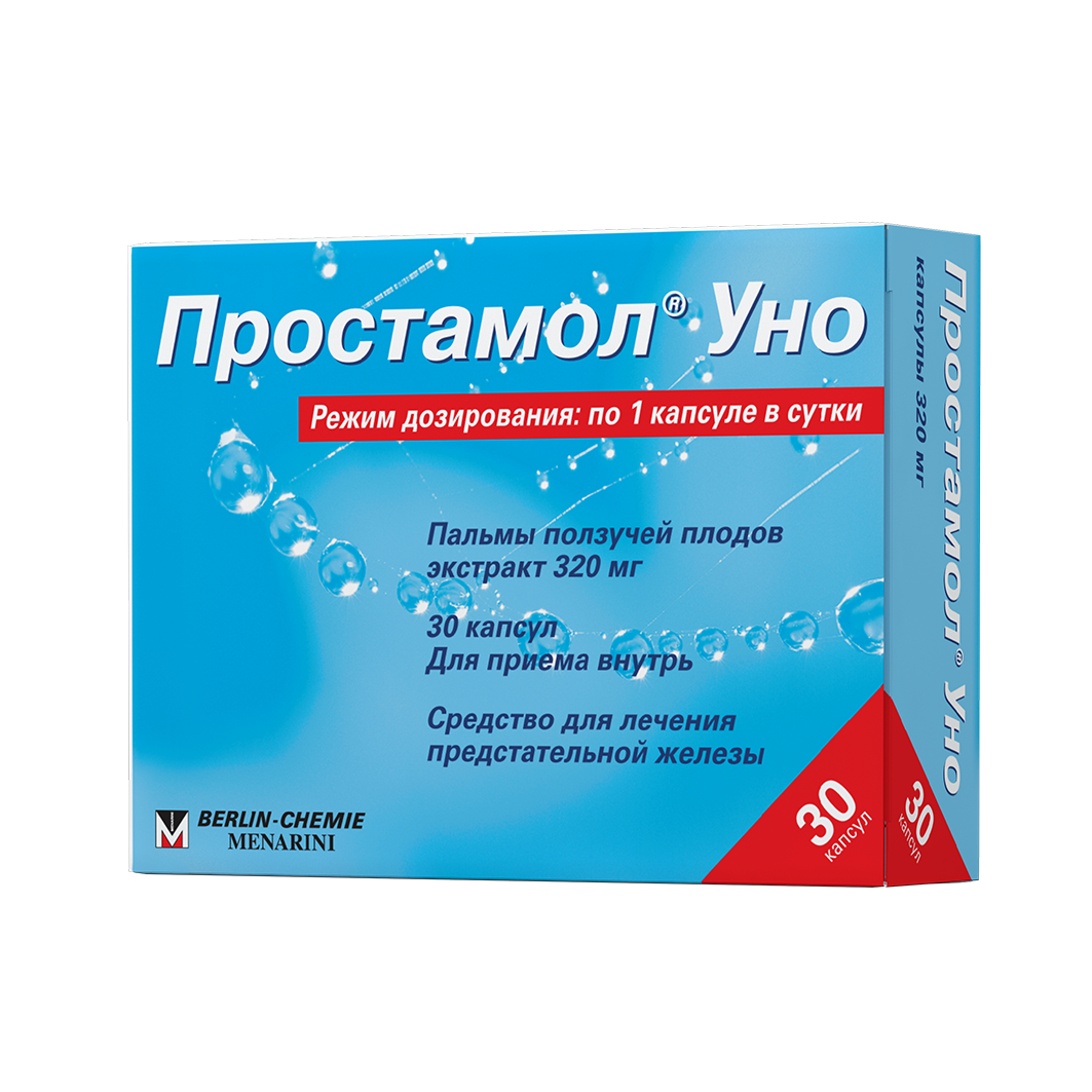 Простамол уно капс. №30 при аденоме предстательной железы