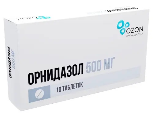 Орнидазол таб. 500мг №10 антибиотик Рх (Озон)