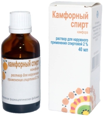 Камфорный спирт 2% фл. 40мл (Кировская ФФ)