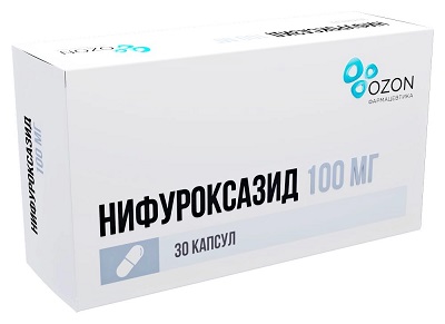 Нифуроксазид капс. 100мг №30 кишечные антисептики (Озон)