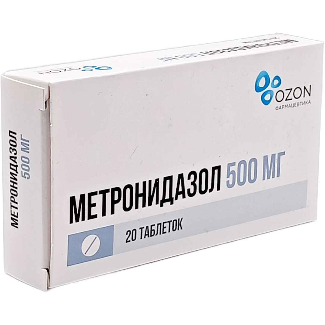 Метронидазол таб. 500мг №20 антибиотик Рх (Озон)