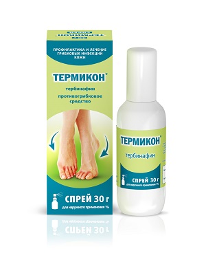 Термикон спрей 1% 30г (Тербинафин) от грибка кожи