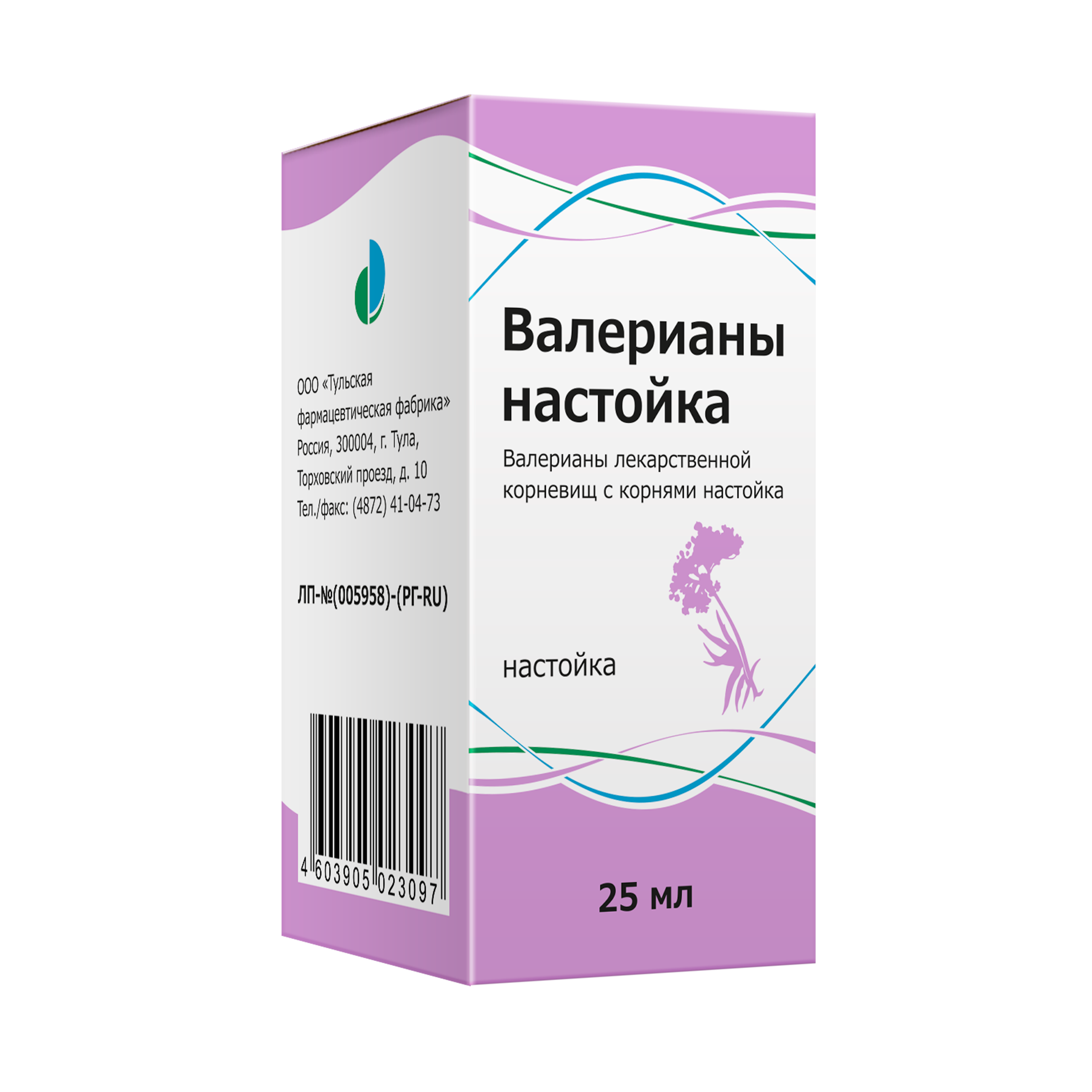 Валерианы настойка 25мл успокаивающее (Тульская ФФ)
