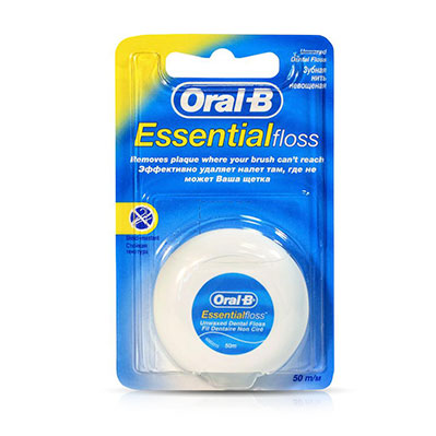 Oral-B зубная нить 50м Эссеншиал невощеная