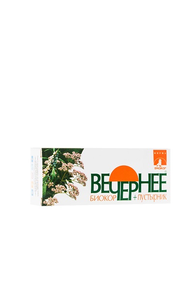 Вечернее+пустырник драже №60 (Биокор) успокоительное БАД