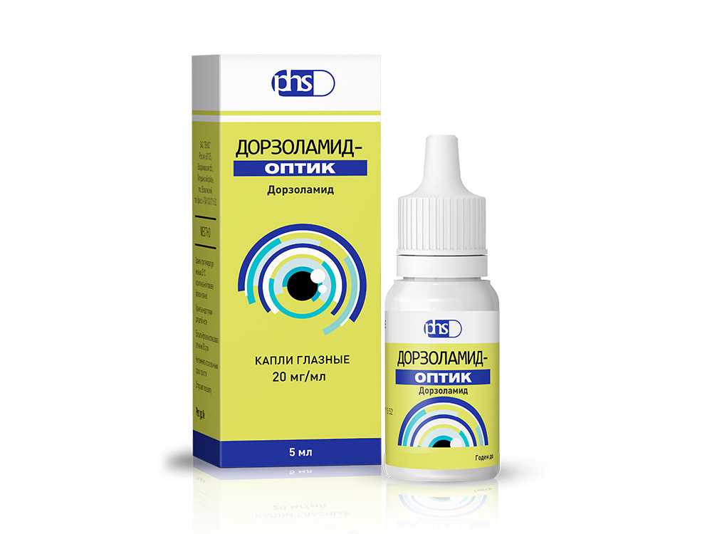 Дорзоламид-Оптик капли глазные 20 мг/мл 5мл от глаукомы Рх