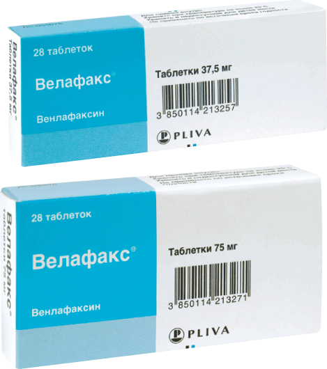 Велафакс таб. 37,5мг №28 (Венлафаксин) антидепрессант Рх