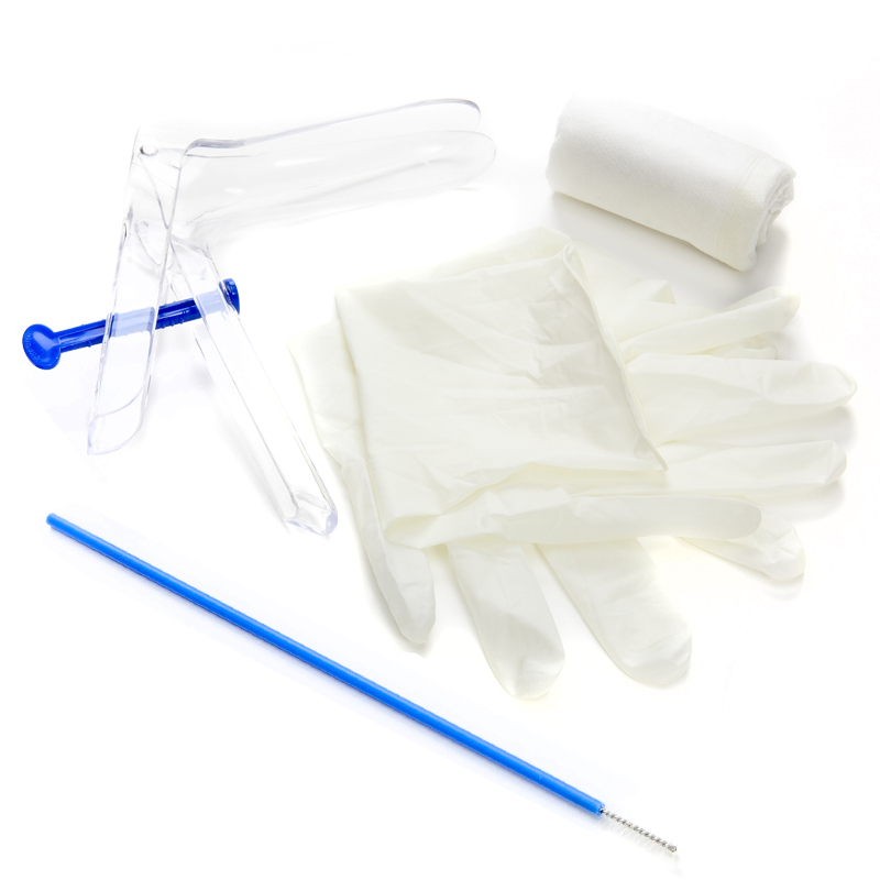 Набор гинекологический одноразовый стерильный(зеркало,пеленка,перчатки,цитощетка)