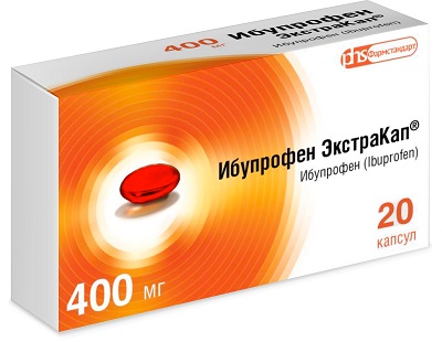 Ибупрофен экстракап капс. 400мг №20 обезболивающее (Фармстандарт)