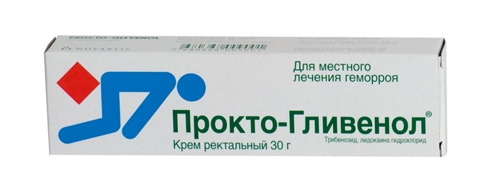 Прокто-гливенол крем 30г(Трибенозид+Лидокаин)от геморроя