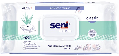 Сени Кеа (Seni Care) салфетки влажные с алоэ №68 профилактика пролежней
