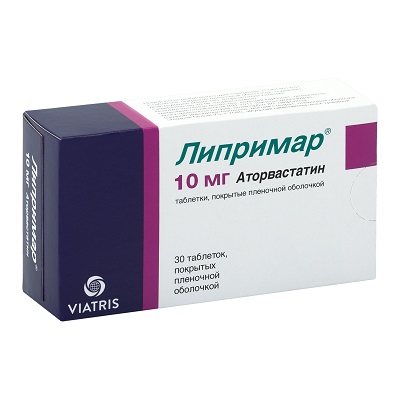 Липримар таб. 10мг №30(Аторвастатин)от атеросклероза Рх