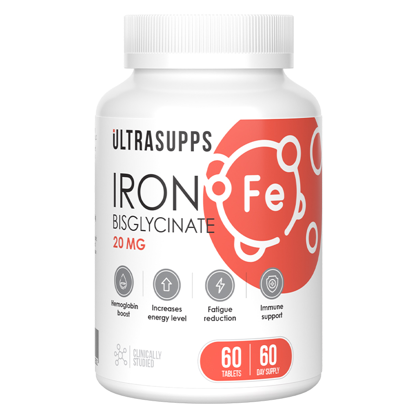 Ультрасаппс(UltraSupps) Железо капс. №60 при анемии БАД