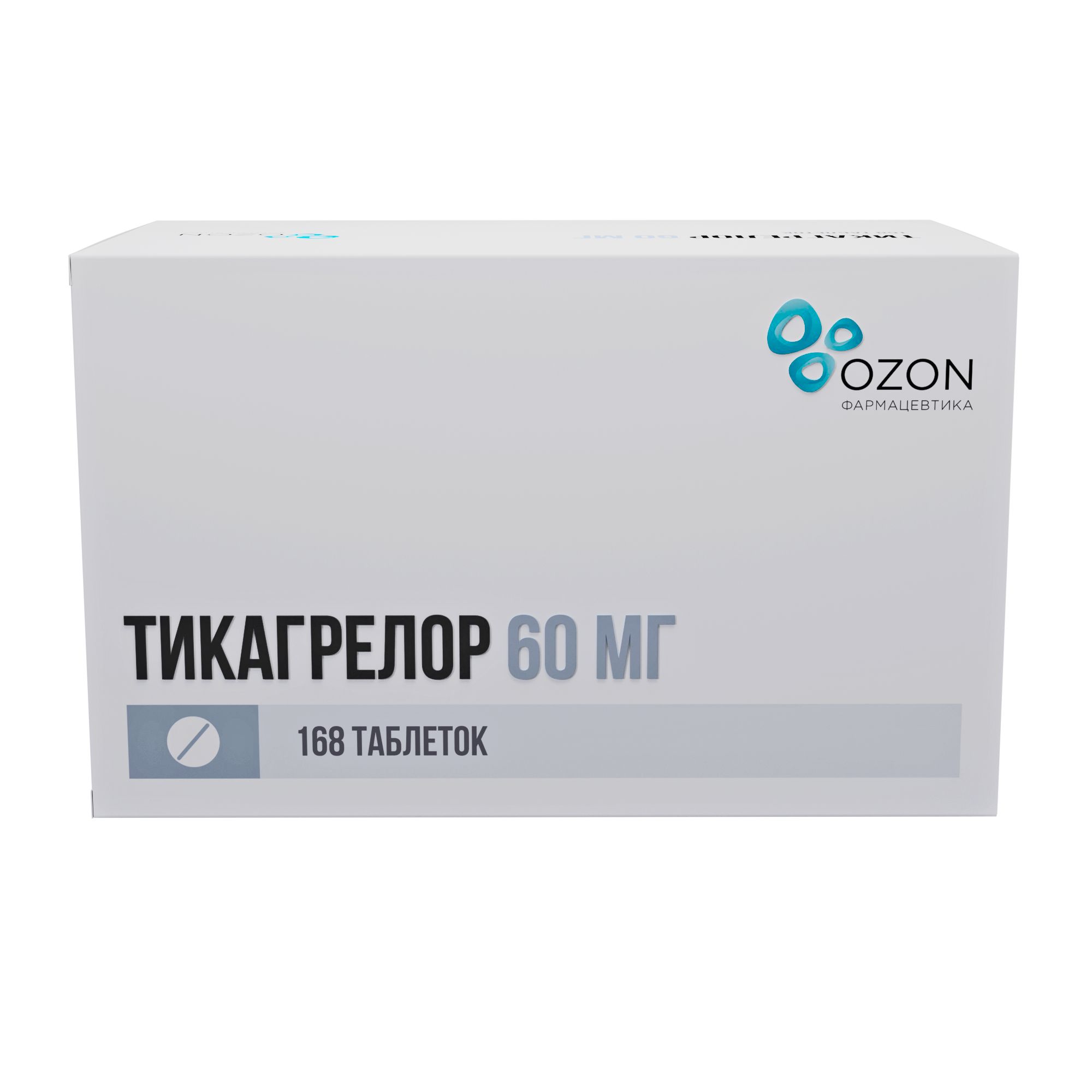 Тикагрелор таб. 60мг №168 антиагрегант Рх (Озон)