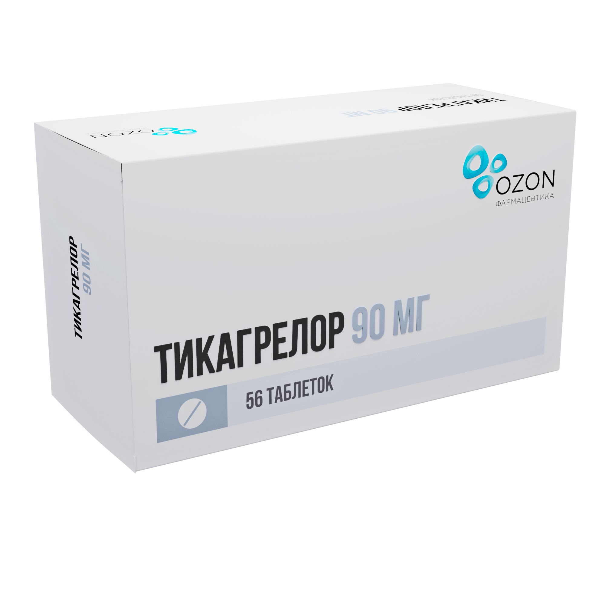 Тикагрелор таб. 90мг №56 антиагрегант Рх (Озон)