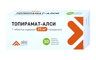 Топирамат Алси таб. 25мг №30 противоэпилептическое Рх