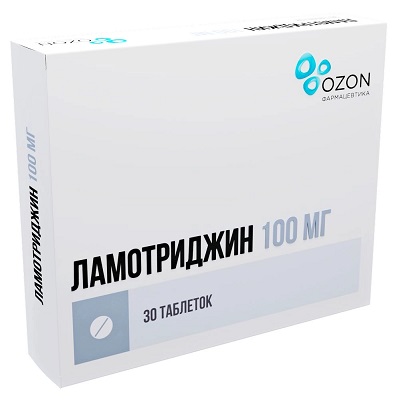 Ламотриджин таб. 100мг №30 противоэпилептическое Рх  (Озон)