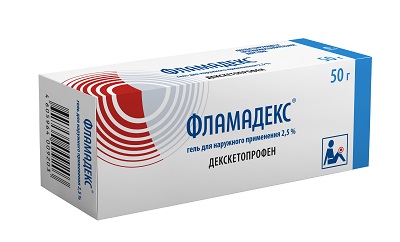 Фламадекс гель 2,5% 50г (Декскетопрофен) обезболивающее