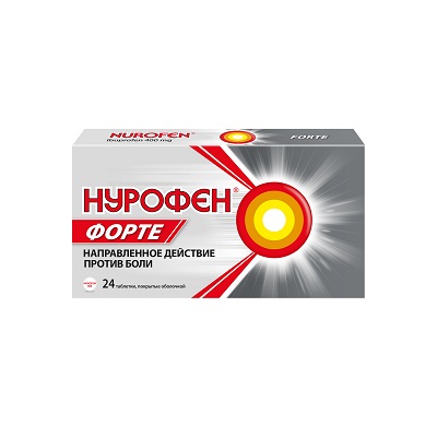 Нурофен Форте таб. 400мг №24 обезболивающее
