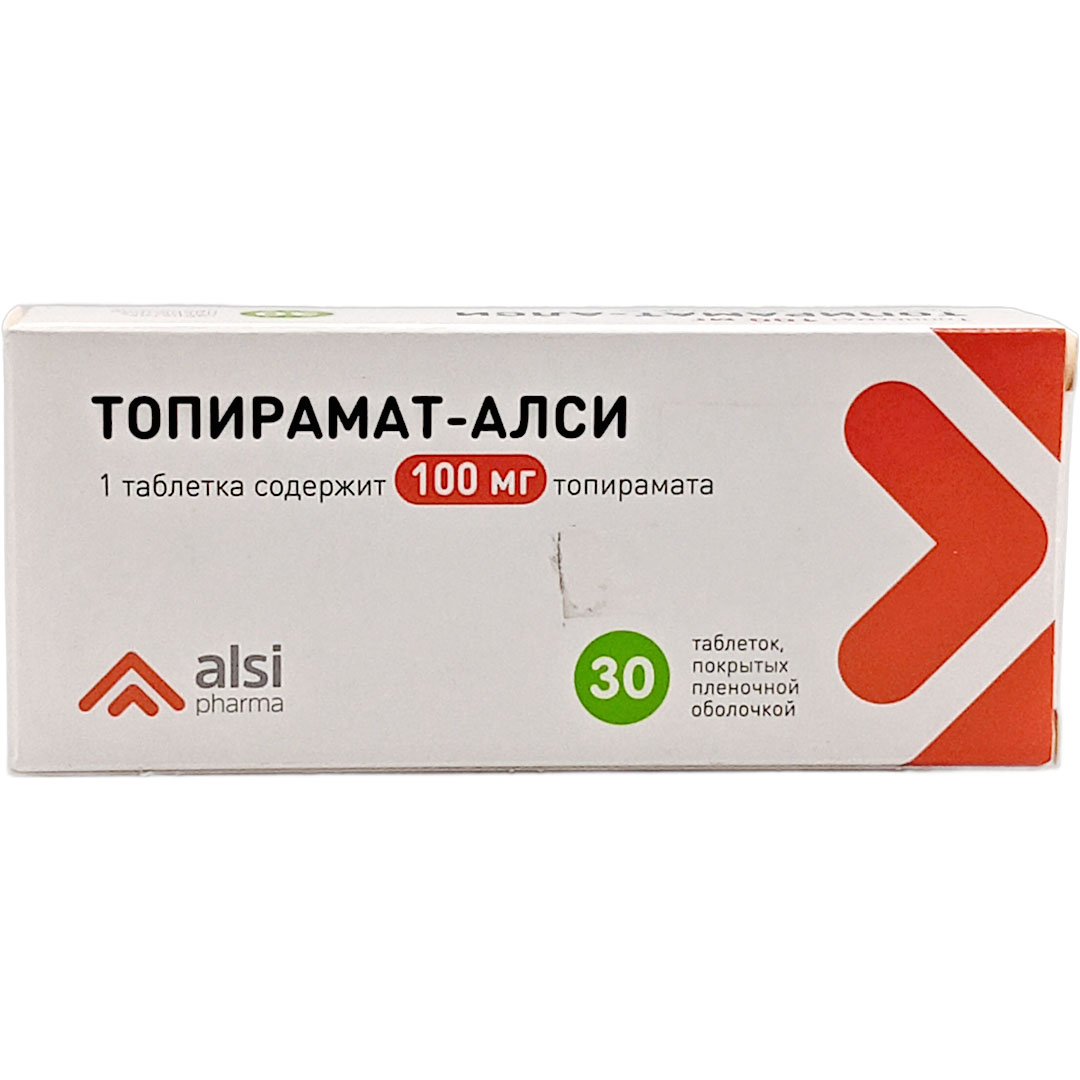 Топирамат Алси таб. 100мг №30 противоэпилептическое Рх