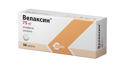 Велаксин таб. 75мг №56 (Венлафаксин) антидепрессант Рх