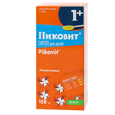 Пиковит сироп 150мл витамины детям