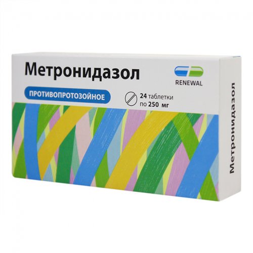Метронидазол таб. 250мг №24 антибиотик Рх Renewal