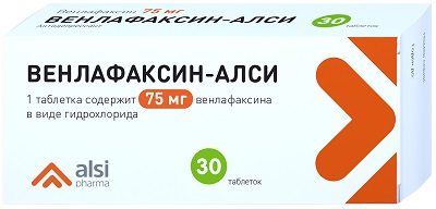 Венлафаксин-Алси таб. 75мг №30 антидепрессант Рх