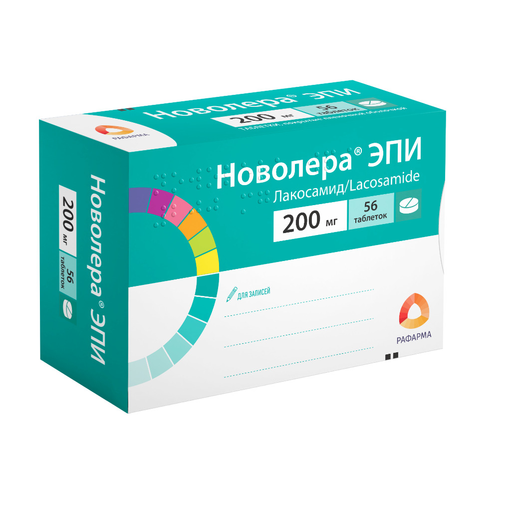 Новолера ЭПИ таб. 200мг №56 (Лакосамид) противоэпилептическое Рх
