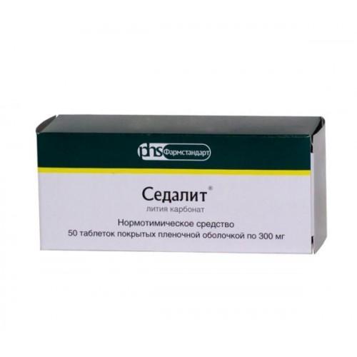 Седалит таб. 300мг №50 (Лития карбонат) антидепрессант Рх