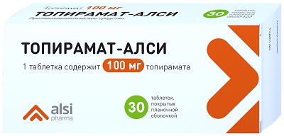 Топирамат Алси таб. 100мг №30 противоэпилептическое Рх