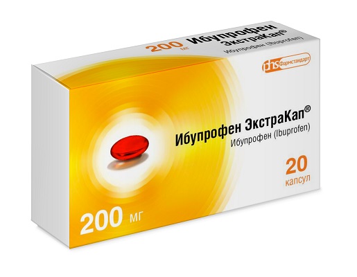 Ибупрофен экстракап капс. 200мг №20 обезболивающее (Фармстандарт)