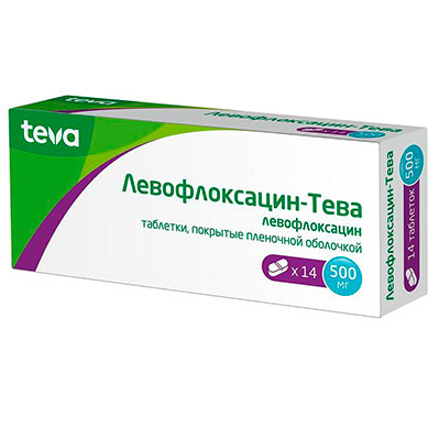 Левофлоксацин-Тева таб. 500мг №14 антибиотик Рх