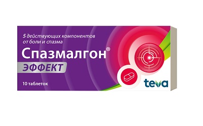 Спазмалгон Эффект с дротаверином таб. №10 обезболивающее