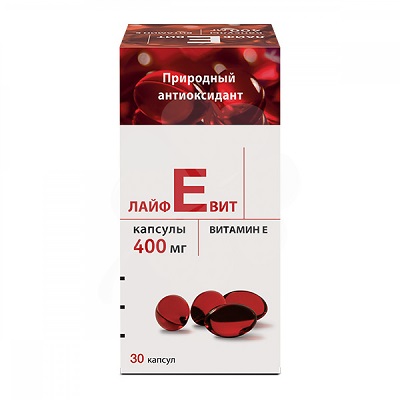 Витамин Е капс. 400мг №30 (Лайфевит)