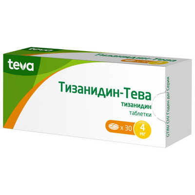 Тизанидин-Тева таб. 4мг №30 обезболивающее Рх