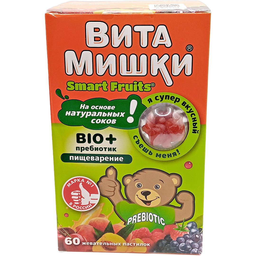 ВитаМишки био+ прибиотик жев пастил №60 