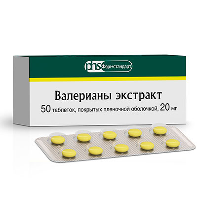 Валерианы экстракт таб. 20мг №50 успокаивающее (Фармстандарт)