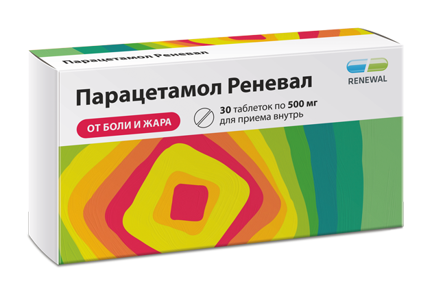 Парацетамол таб. 500мг №30 Renewal