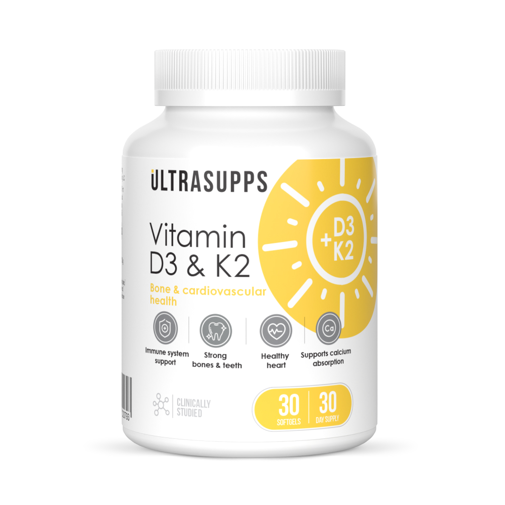 Ультрасаппс(UltraSupps) Витамин Д3+К2 капс. №30 БАД