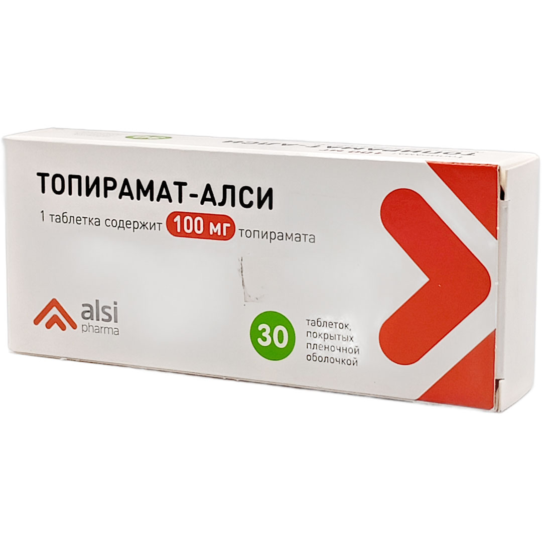 Топирамат Алси таб. 100мг №30 противоэпилептическое Рх