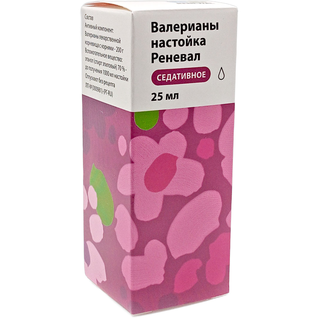 Валерианы настойка 25мл успокаивающее Renewal