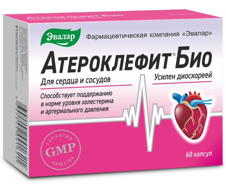 Атероклефит Био капс. №60 (Эвалар) при атеросклерозе БАД
