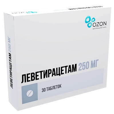 Леветирацетам таб. 250мг №30 противоэпилептическое Рх (Озон)