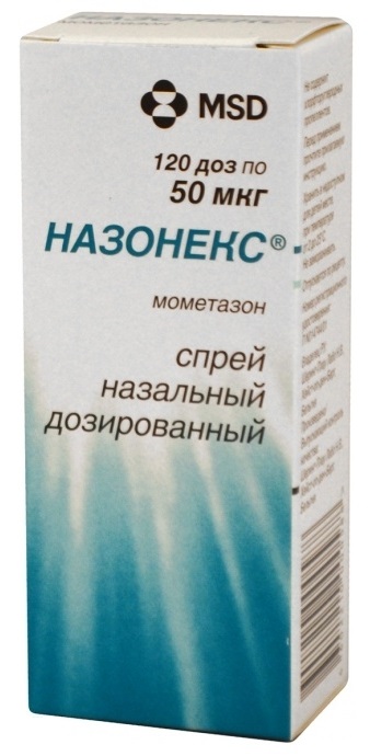 Назонекс наз. спрей 50мкг/доза 120доз 18г (Мометазон) от аллергич.ринита Рх